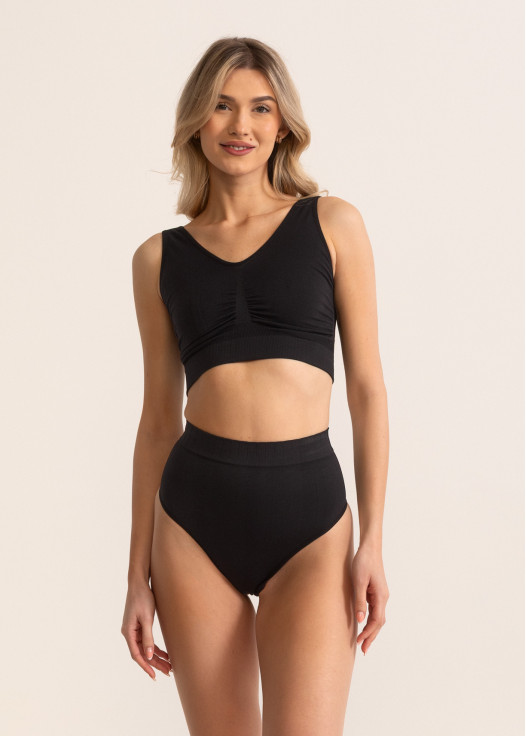 Chilot modelator tanga negru