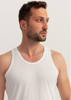 Maiou Bărbați Bumbac Alb