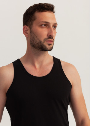 Maiou Bărbați Bumbac Negru