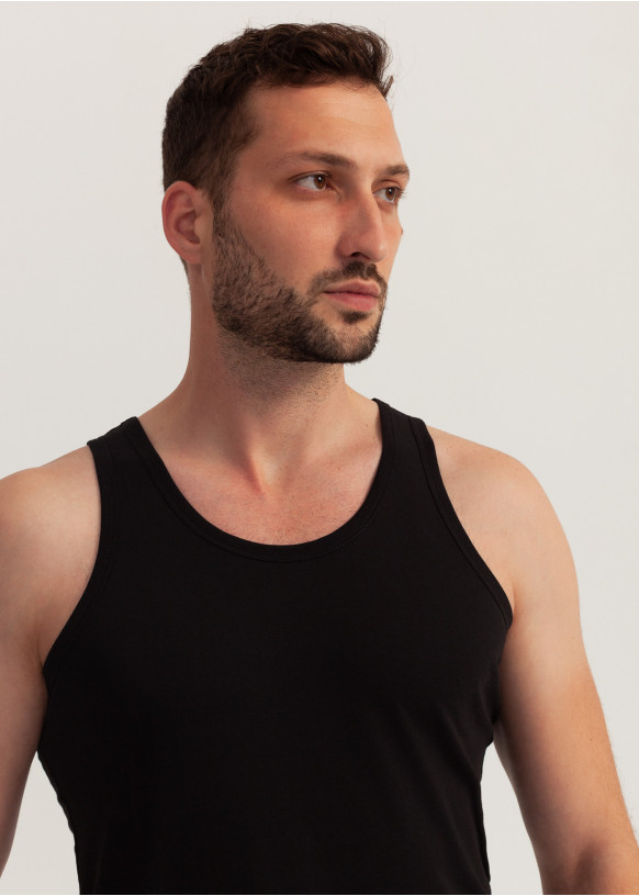 Maiou Bărbați Bumbac Negru