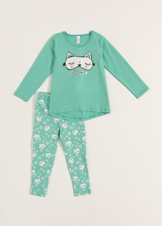 Pijama fetite Mia bumbac