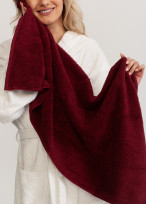 Prosop bumbac mâini bordo